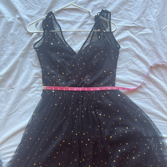 ModCloth Hell Bunny Infinity 50’s Elegant Black and Gold Vintage Style Dress XS - Picture 8 of 9